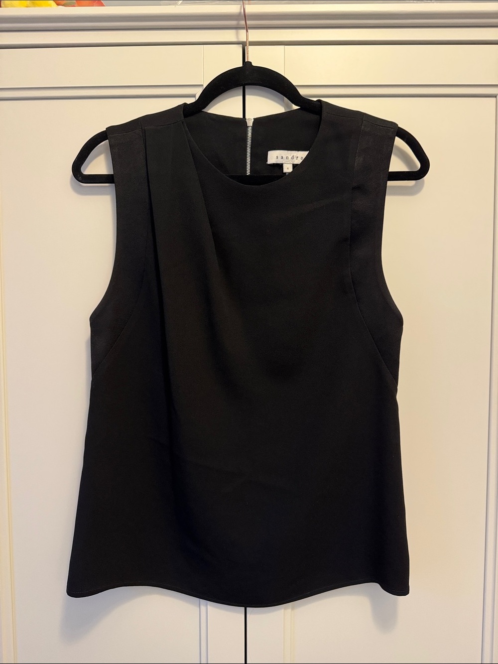 Women’s Sandro Draped Tank Black Small